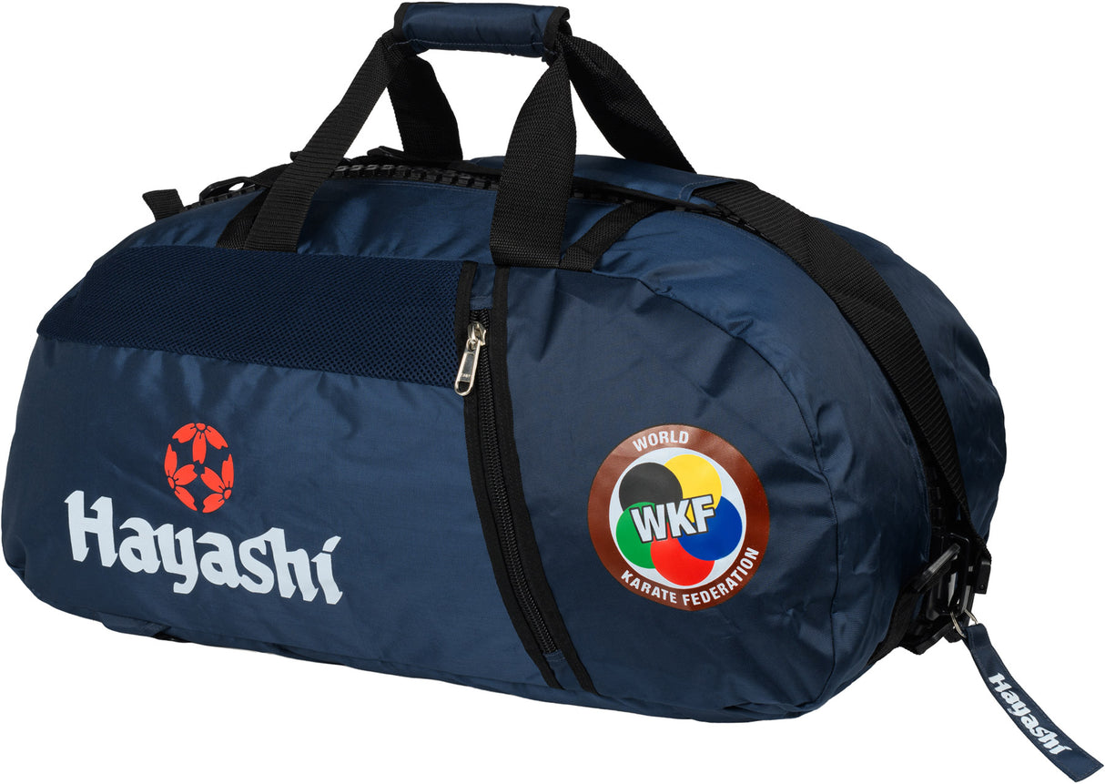 Hayashi BackpackSportsbag combination “WKF” 67cm x 36cm x 33cm Darkblue at Bytomic Trade and Wholesale