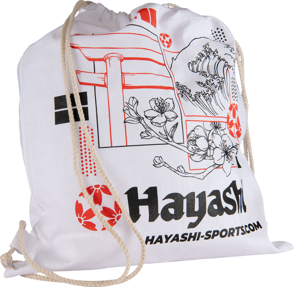 Hayashi Drawstring bag “Hayashi” White at Bytomic Trade and Wholesale
