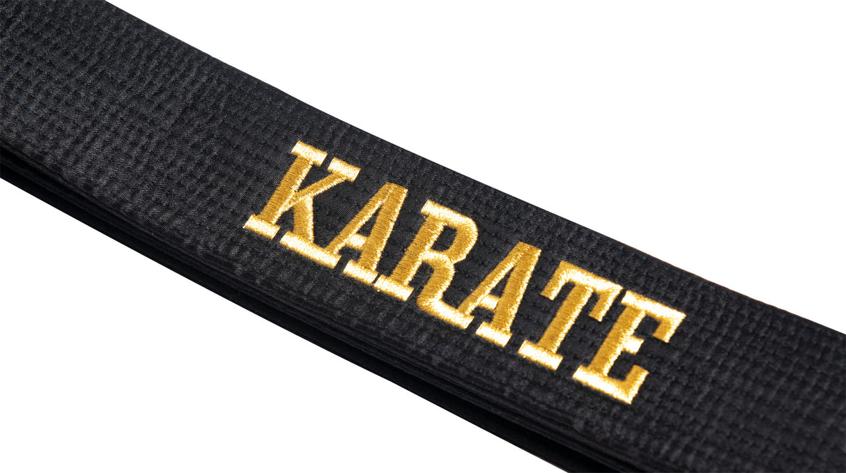 Hayashi Shiny Karate belt with box (with embroidery) “KARATE” at Bytomic Trade and Wholesale