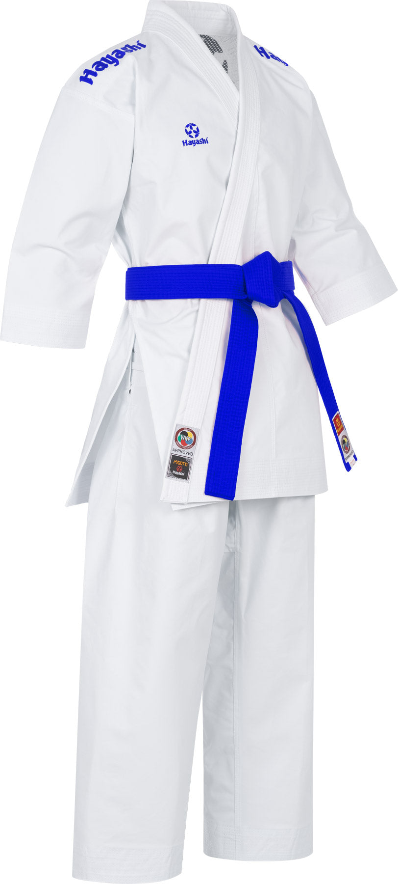 Hayashi Karate Gi Set “Migoto” red blue embroidery at Bytomic Trade and Wholesale