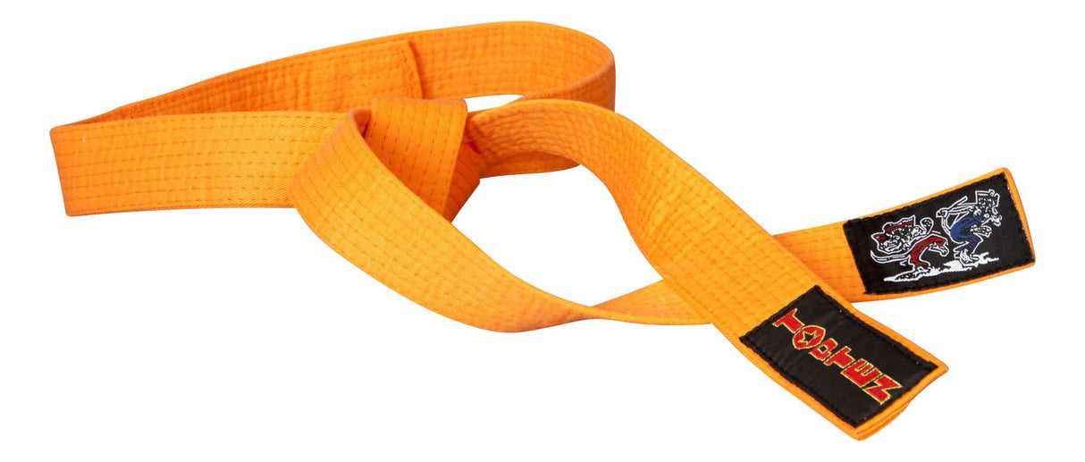 TOP TEN Karate belt “KAMPFKATZEN” Orange at Bytomic Trade and Wholesale
