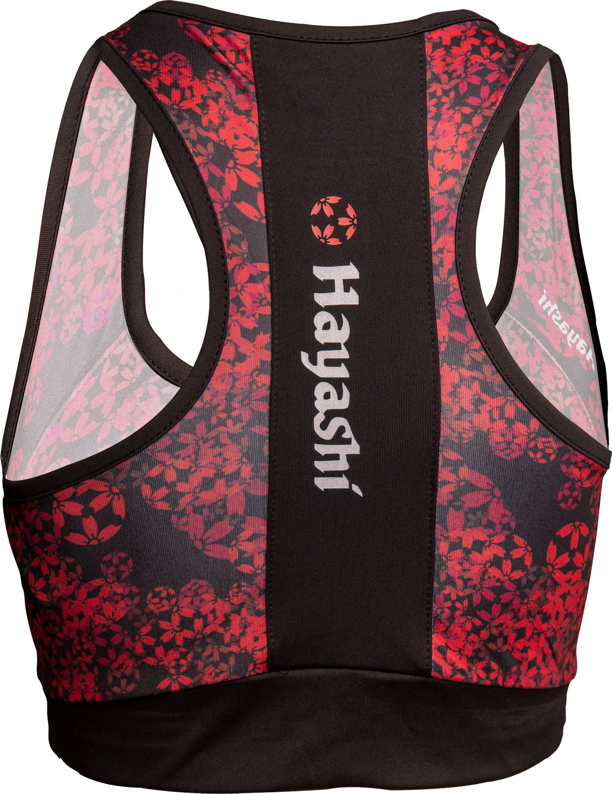 Hayashi Sports Bra „Flowers“blackred at Bytomic Trade and Wholesale