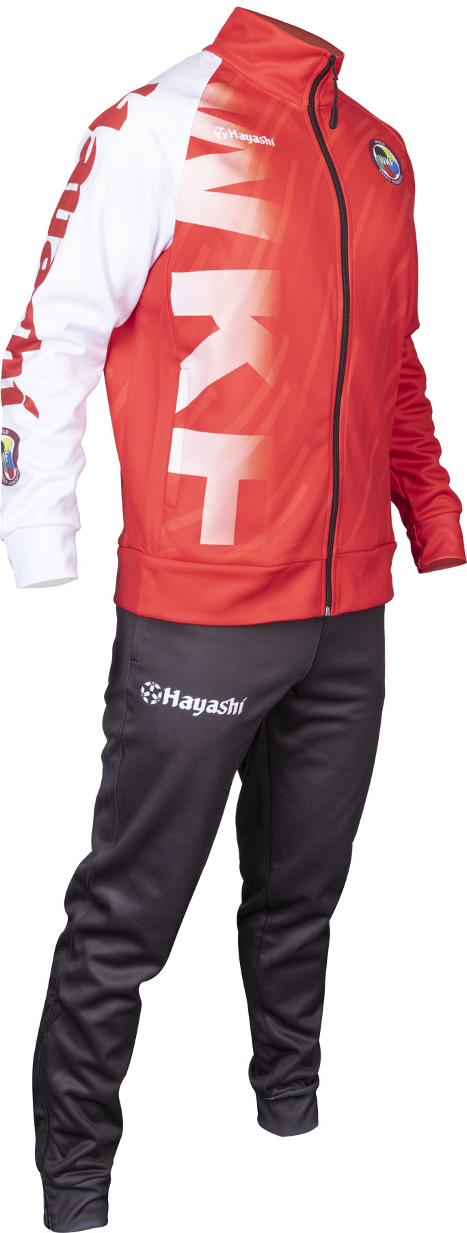 Hayashi Tracksuit “WKF Drift” blackred at Bytomic Trade and Wholesale