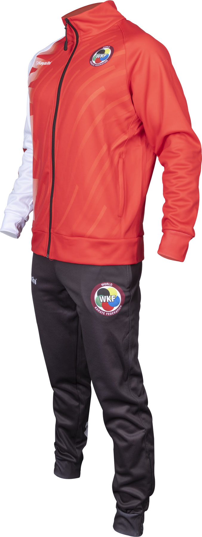 Hayashi Tracksuit “WKF Drift” blackred at Bytomic Trade and Wholesale