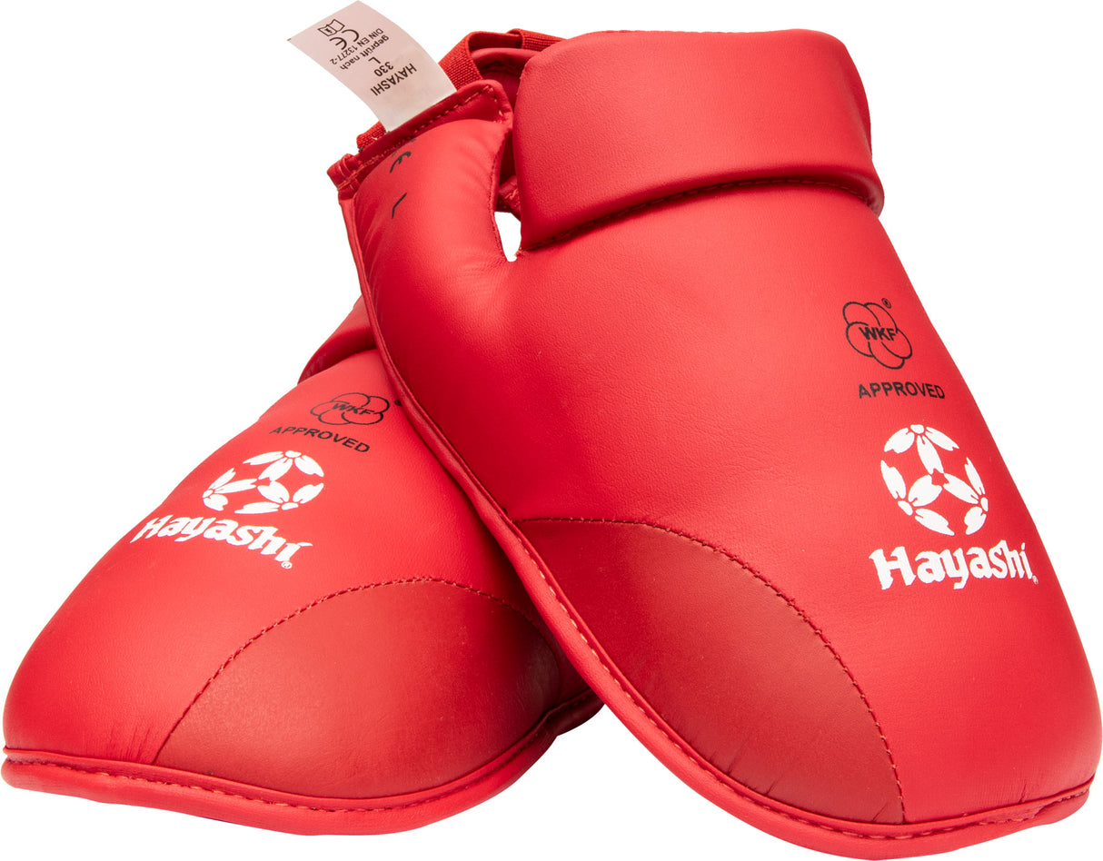 Hayashi Kicks for Karate (WKF approved) foot protector foot gear Red L at Bytomic Trade and Wholesale