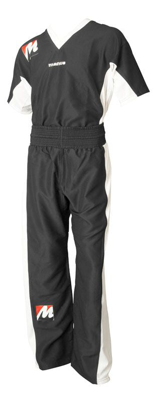 Manus Kickboxing uniform “Airtex” = blackred Black - White 130 cm 130 at Bytomic Trade and Wholesale