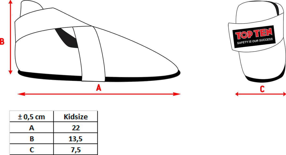 TOP TEN Kicks “ITF Kids” foot protector foot gear at Bytomic Trade and Wholesale