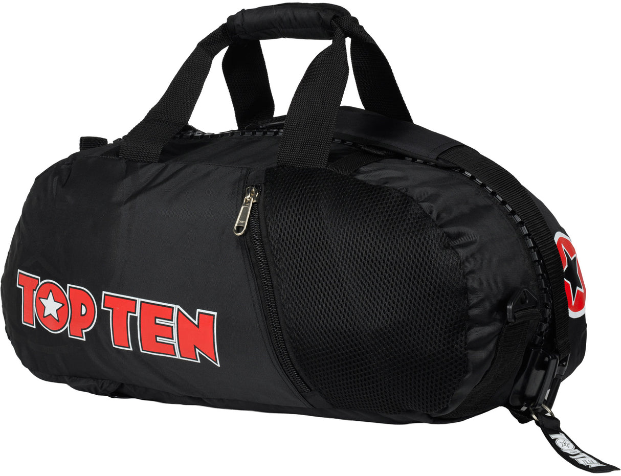 TOP TEN BackpackSportsbag combination “Black” blackblack approx. 55cm x 29cm x 27cm Black - Black at Bytomic Trade and Wholesale