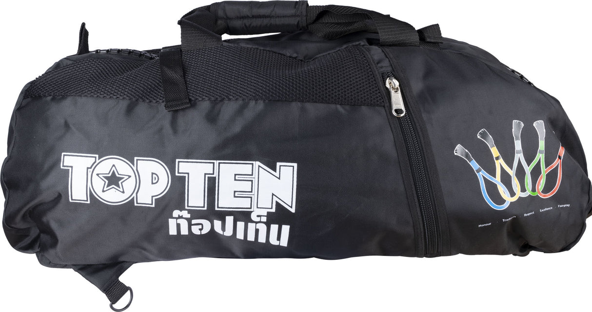 TOP TEN BackpackSportsbagDufflebag combination “Aisun” approx. 67 cm x 36 cm x 33 cm Black at Bytomic Trade and Wholesale