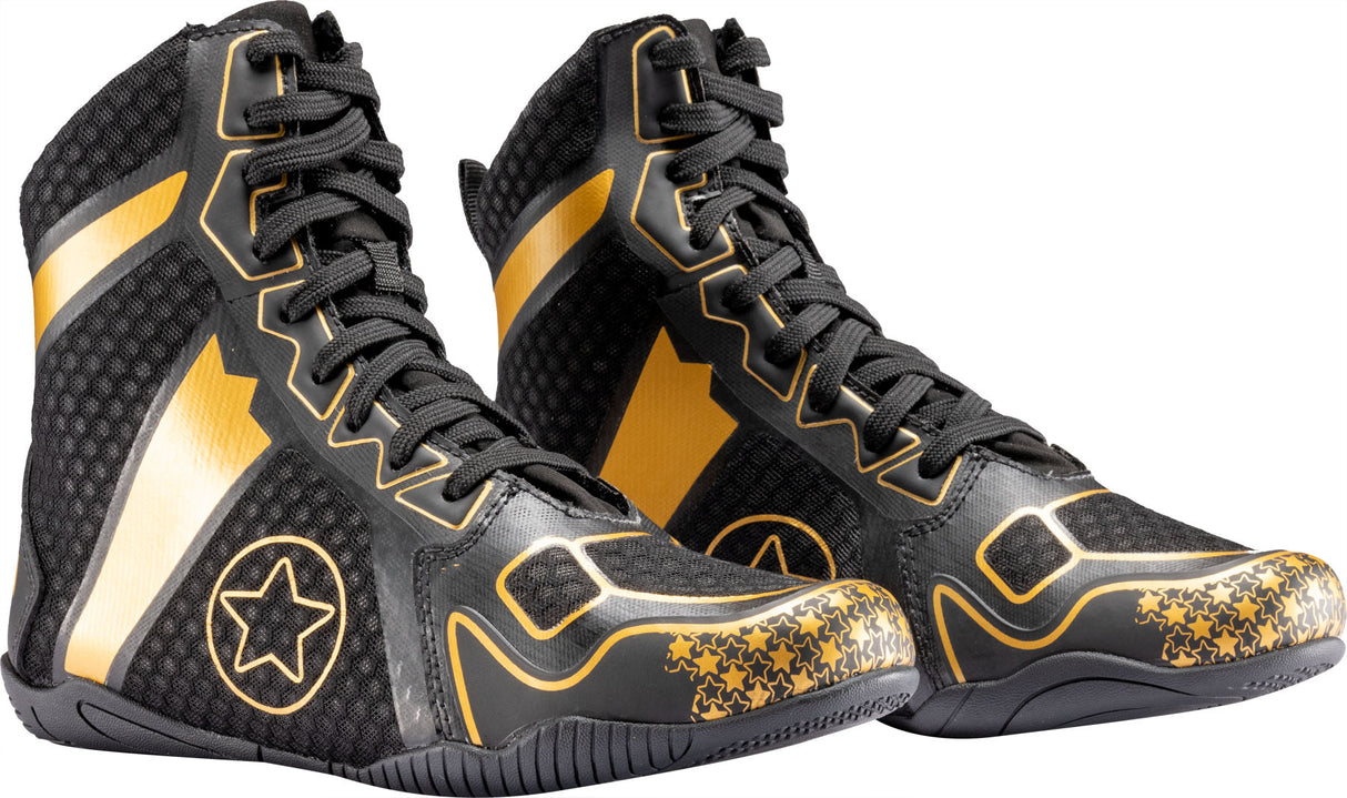 TOP TEN Boxing boots “Speedmaster” blackblack 45 Black - Gold at Bytomic Trade and Wholesale