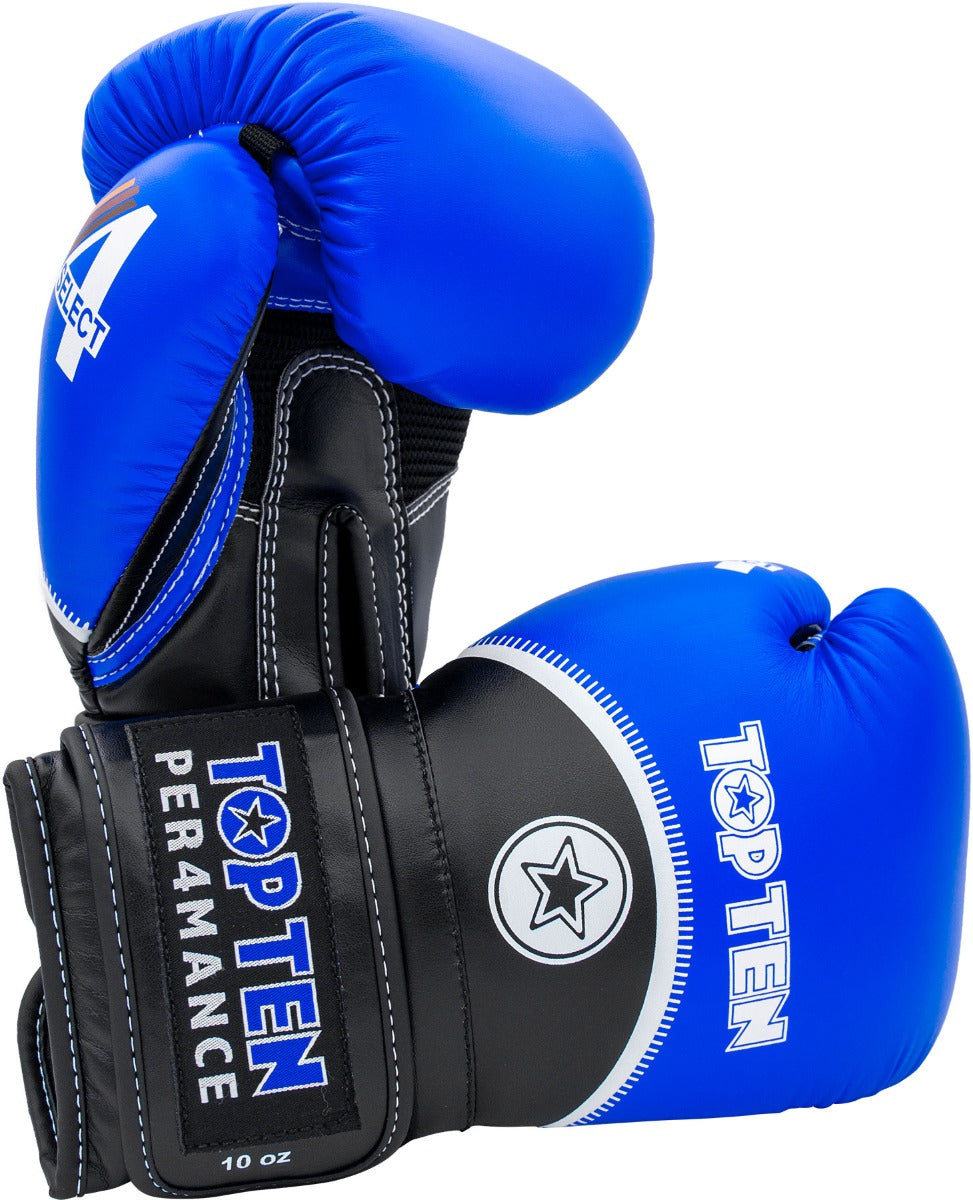 TOP TEN Boxing gloves “4select” 10 oz Blue - Black at Bytomic Trade and Wholesale