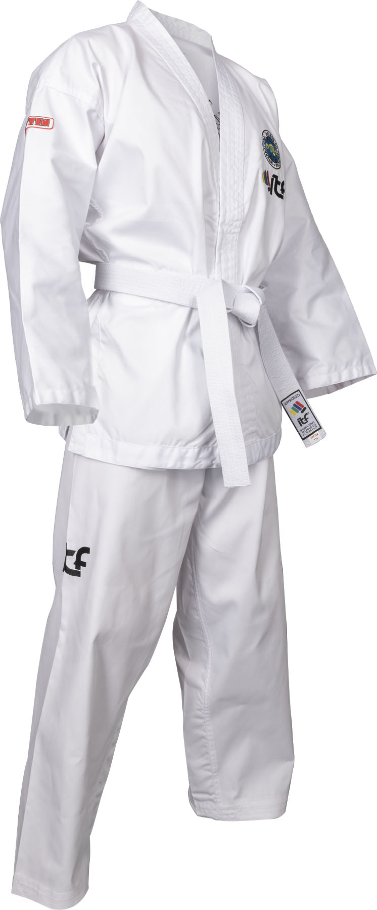 TOP TEN TaekwonDo Dobok “Kyong” (ITF approved) with slip in jacket White 100 cm at Bytomic Trade and Wholesale