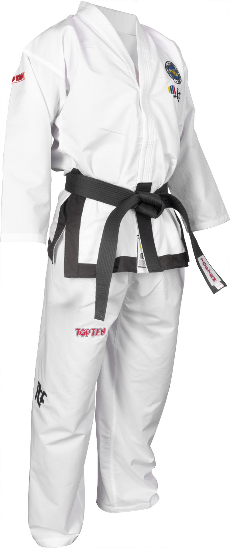TOP TEN TaekwonDo Master Dobok “Diamond” (ITF approved) White 150 cm at Bytomic Trade and Wholesale