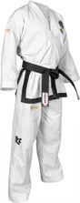 TOP TEN TaekwonDo Master Dobok “Premium Gold” (ITF approved) White 160 cm at Bytomic Trade and Wholesale