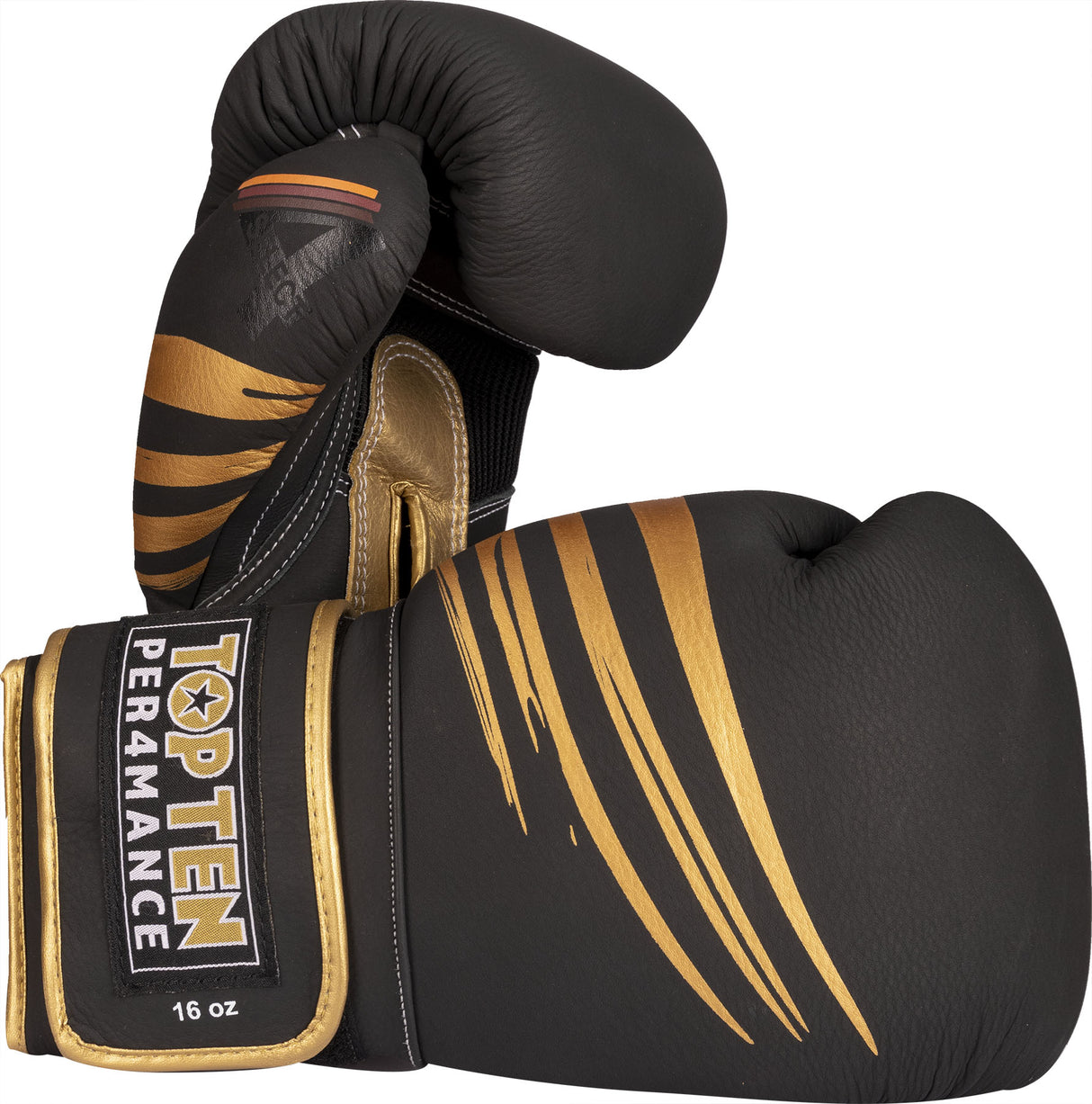 TOP TEN Boxing gloves “4select” Leather 16 oz Black - Gold at Bytomic Trade and Wholesale