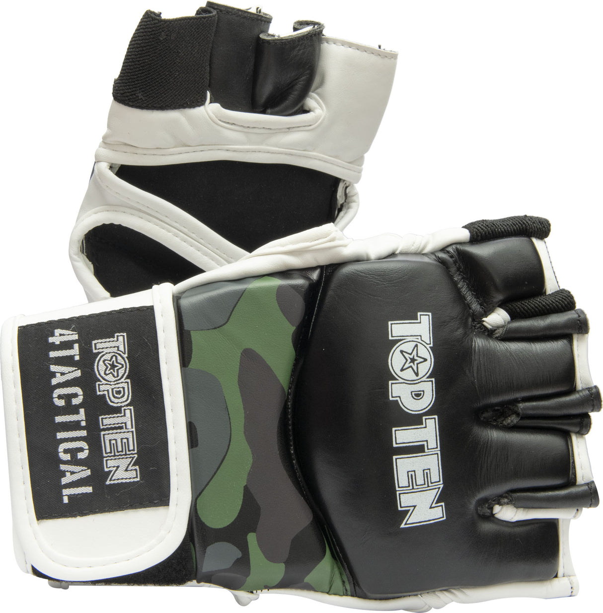 TOP TEN Grappling gloves “4Tactical” blackgreen Black - White M at Bytomic Trade and Wholesale