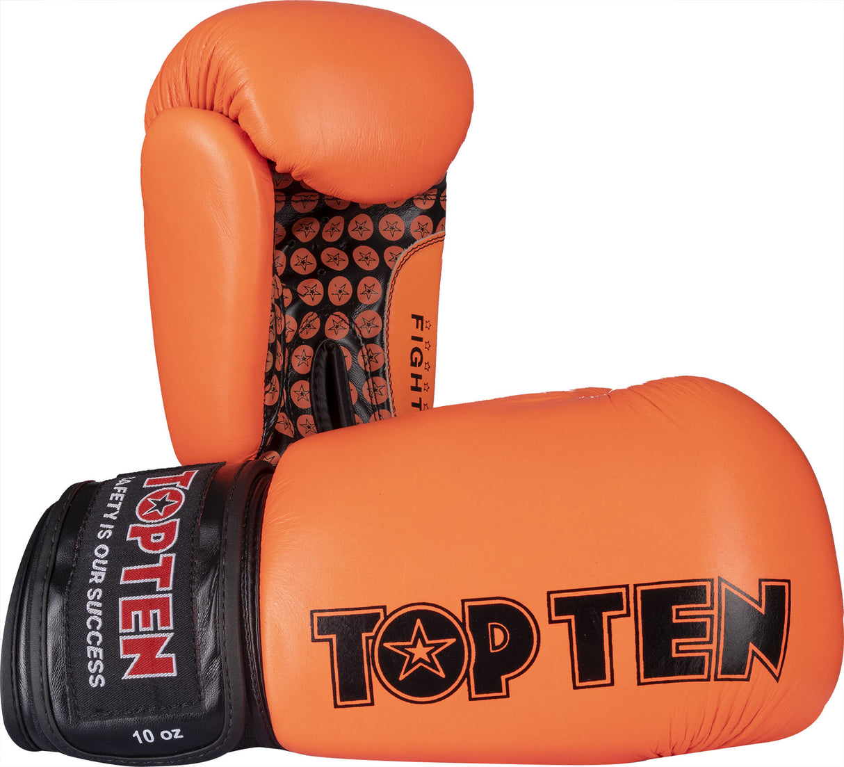 TOP TEN Boxing Gloves “Fight” 12 oz Orange - Black at Bytomic Trade and Wholesale