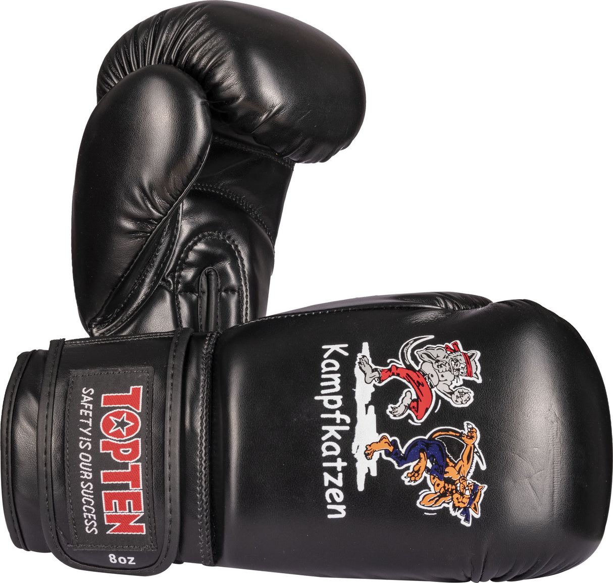 TOP TEN Boxing Gloves “Kampfkatzen” 8 oz Black at Bytomic Trade and Wholesale