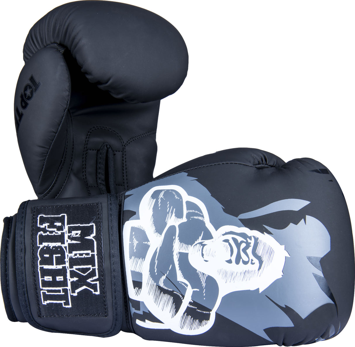 TOP TEN Boxing gloves “Mixfight Gorilla” blackblack 10 oz Black - White at Bytomic Trade and Wholesale