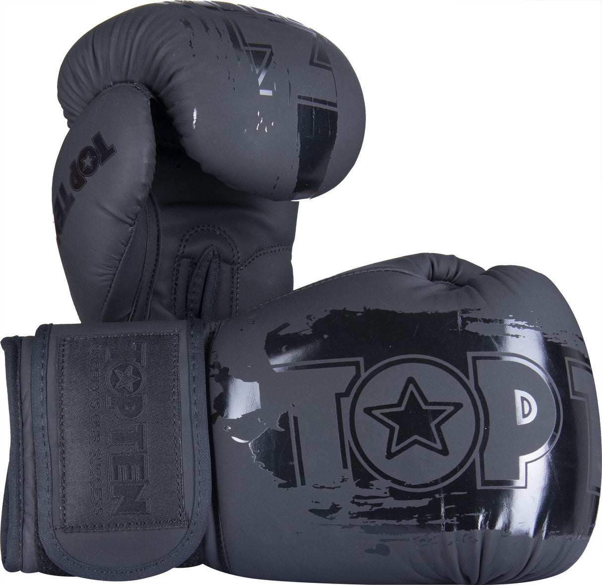 TOP TEN Boxing gloves “Power Ink Black`n`Black” 16 oz black Black - Black at Bytomic Trade and Wholesale