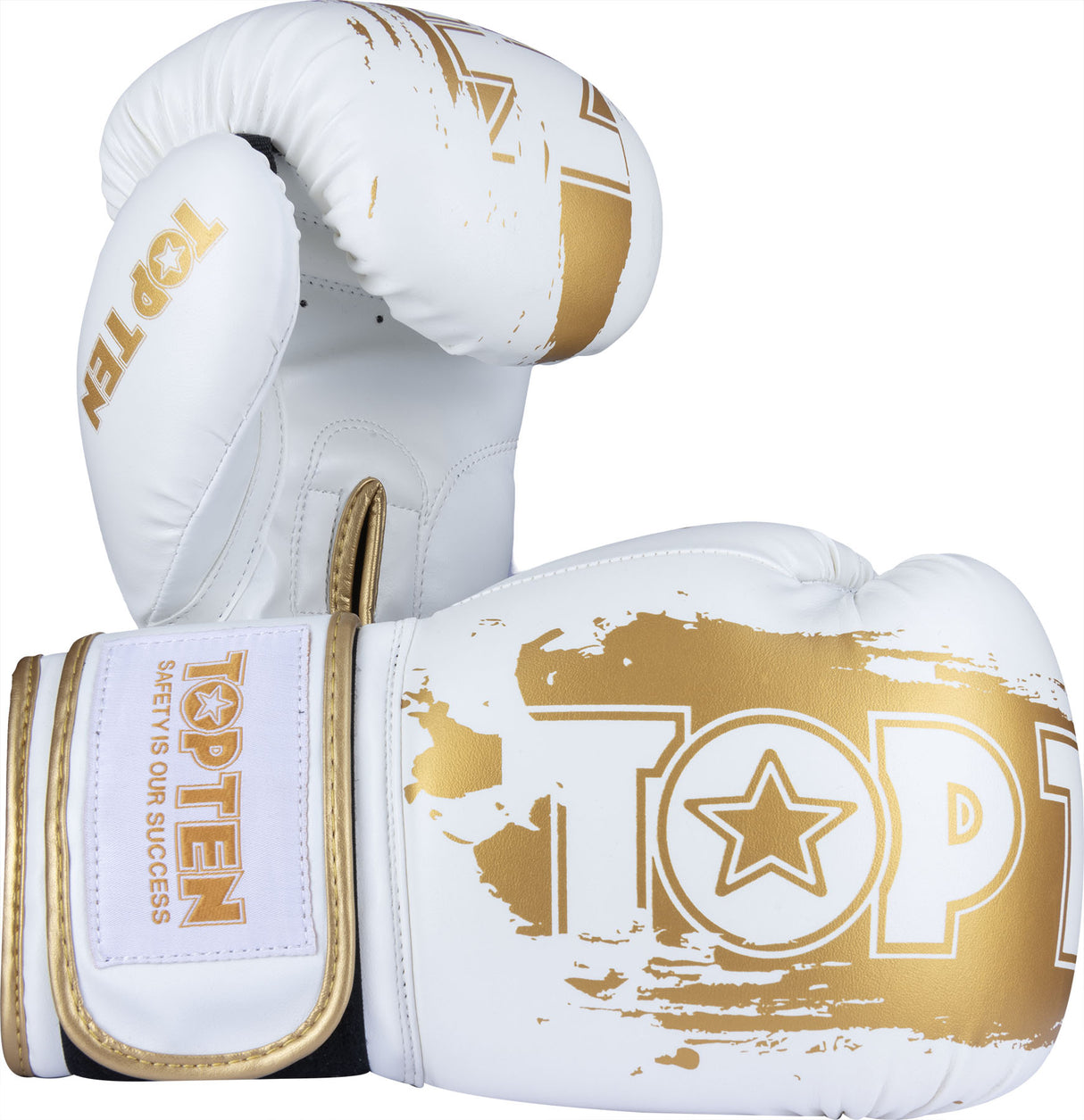 TOP TEN Boxing gloves “Power Ink Golden Star” 12 oz goldblack White - Gold at Bytomic Trade and Wholesale