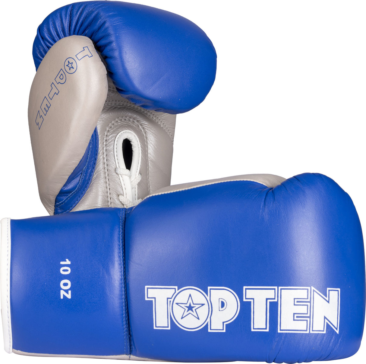 TOP TEN Boxing Gloves “Profi” 10 oz blackgold Blue - Silver at Bytomic Trade and Wholesale