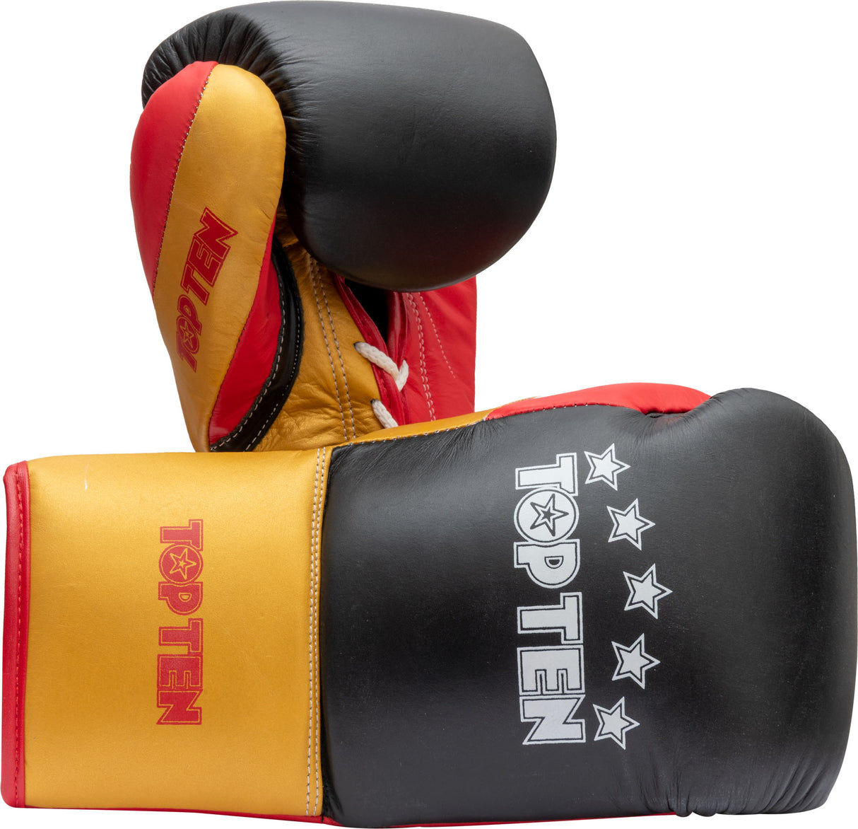 TOP TEN Boxing Gloves “Profi Tricolor” 8 oz blackgold Black - Gold at Bytomic Trade and Wholesale