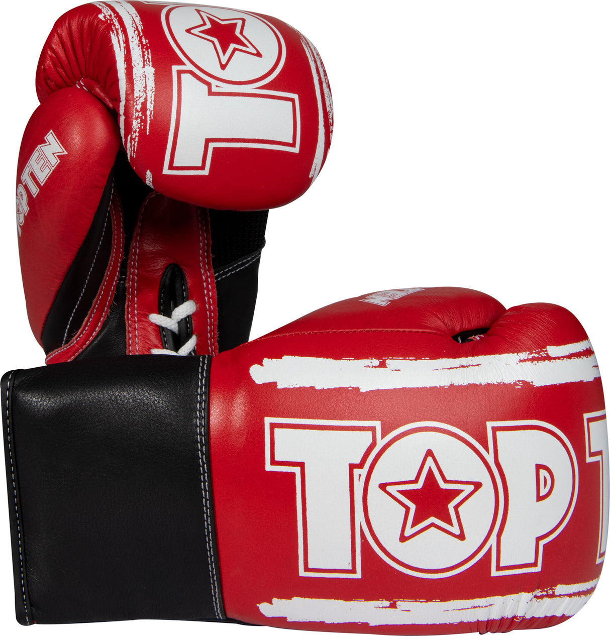 TOP TEN Boxing gloves “RoundUP” 16 oz blackyellow Red - White at Bytomic Trade and Wholesale