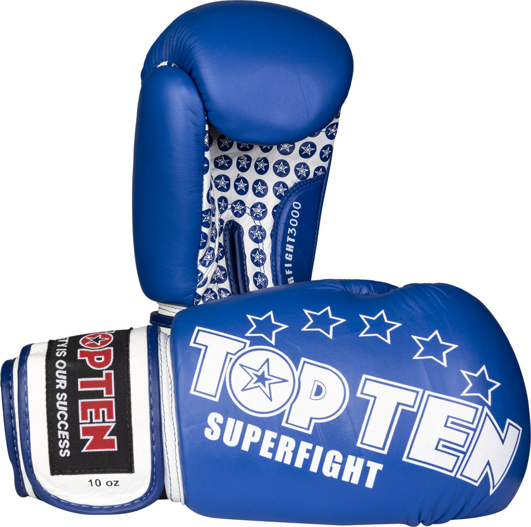 TOP TEN Boxing gloves “Superfight 3000” 18 oz Blue at Bytomic Trade and Wholesale