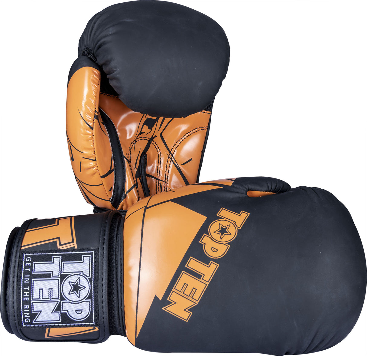 TOP TEN Boxing Gloves “The Splitter” 12 oz Black - Orange at Bytomic Trade and Wholesale