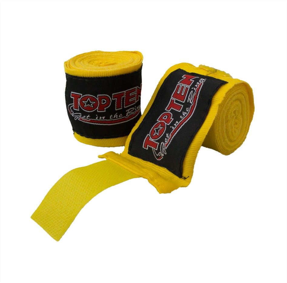 TOP TEN HandWrap elastic boxing bandage 5 cm x 450 cm Yellow at Bytomic Trade and Wholesale