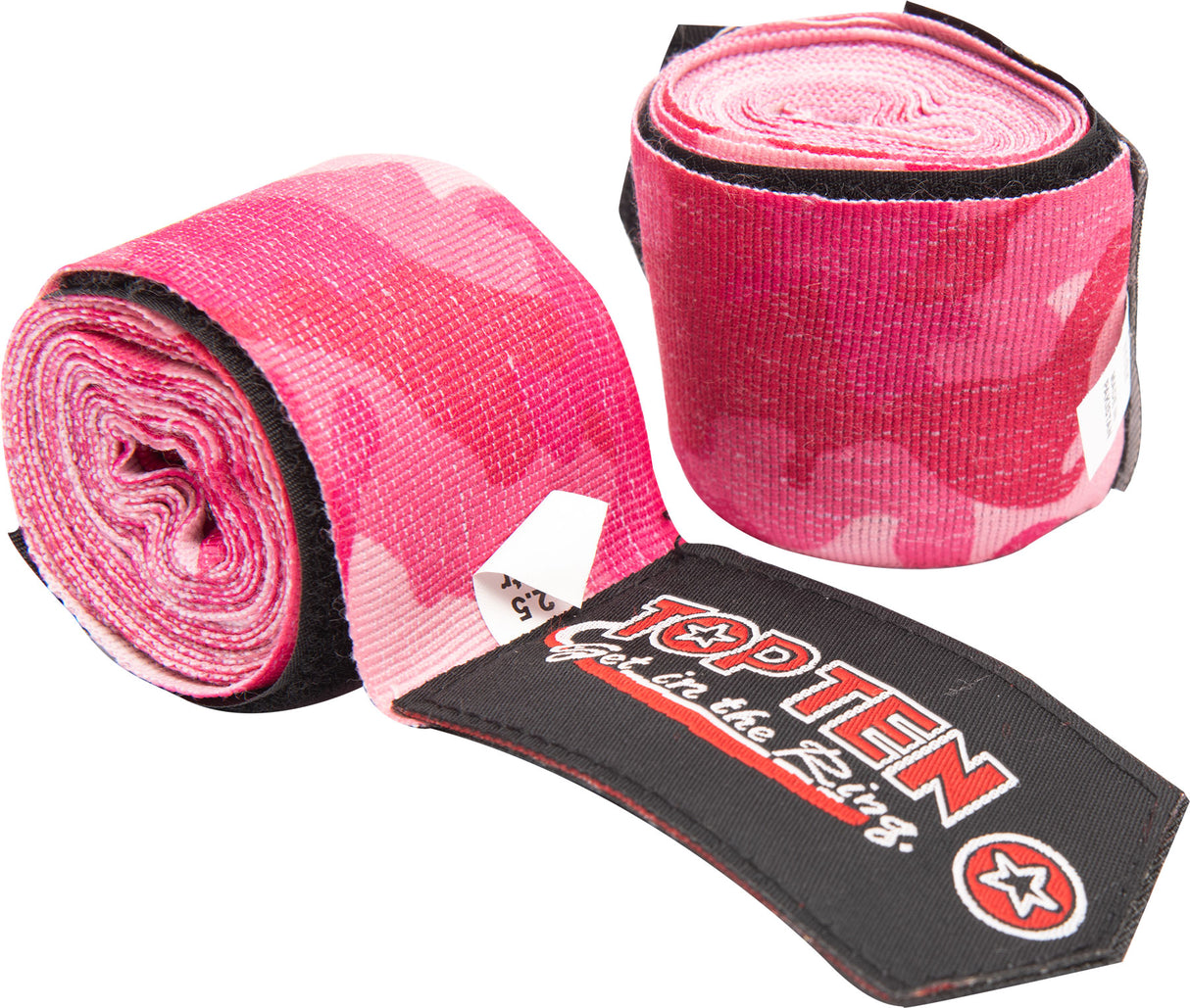 TOP TEN HandWrap elastic boxing bandage “Military” 5 cm x 250 cm camouflageblack Pink at Bytomic Trade and Wholesale