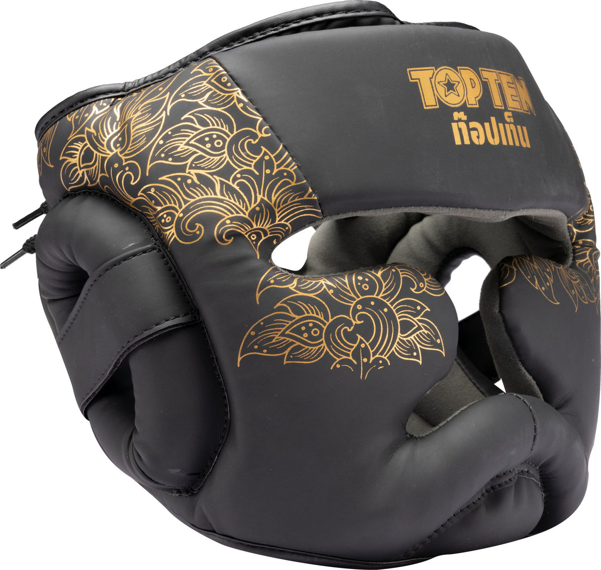 TOP TEN Headguard “Nong Han” blackyellow Black - Gold L at Bytomic Trade and Wholesale
