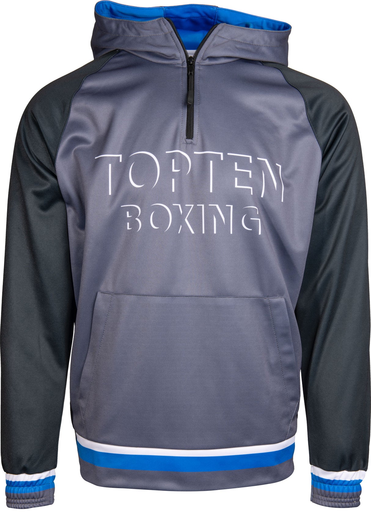 TOP TEN Hoodie “Boxing Shadow” blackgray Black - Gray XXL at Bytomic Trade and Wholesale