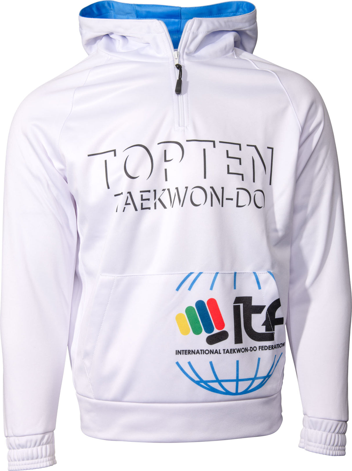 TOP TEN Hoodie “ITF SHADOW” whiteblue White - Blue XXL at Bytomic Trade and Wholesale