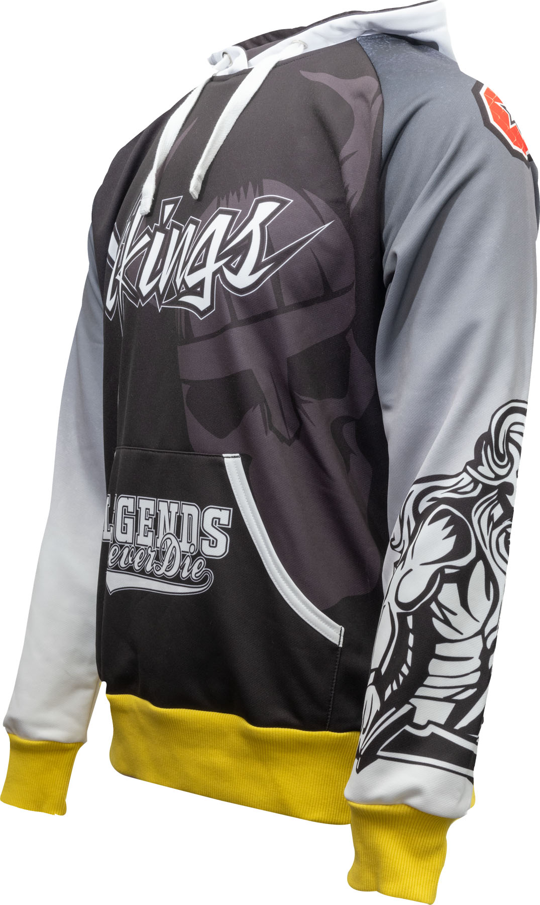 TOP TEN Hoodie “Vikings” blackwhite at Bytomic Trade and Wholesale