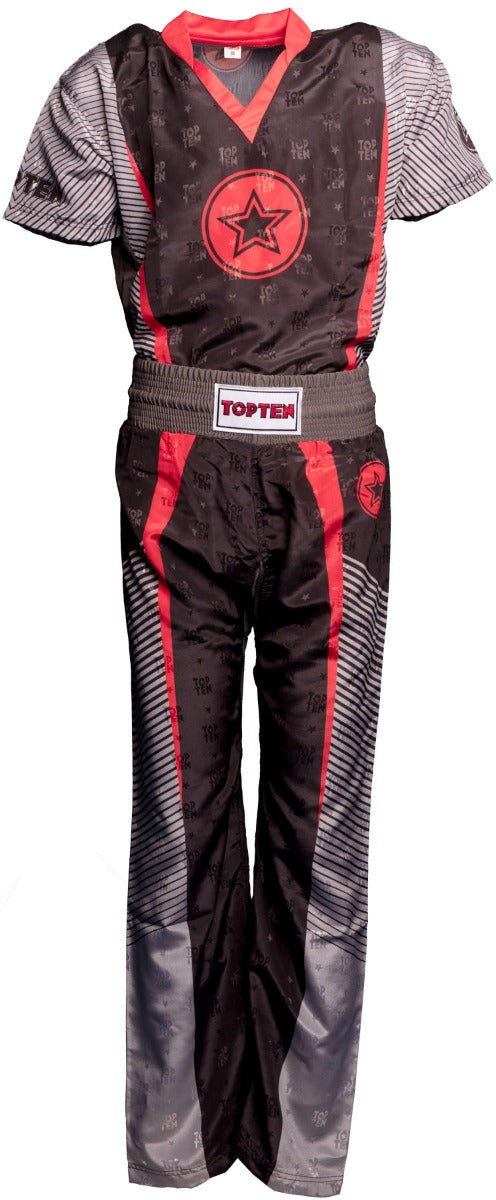 TOP TEN Kickboxing uniform “Big Star” Red XXL at Bytomic Trade and Wholesale