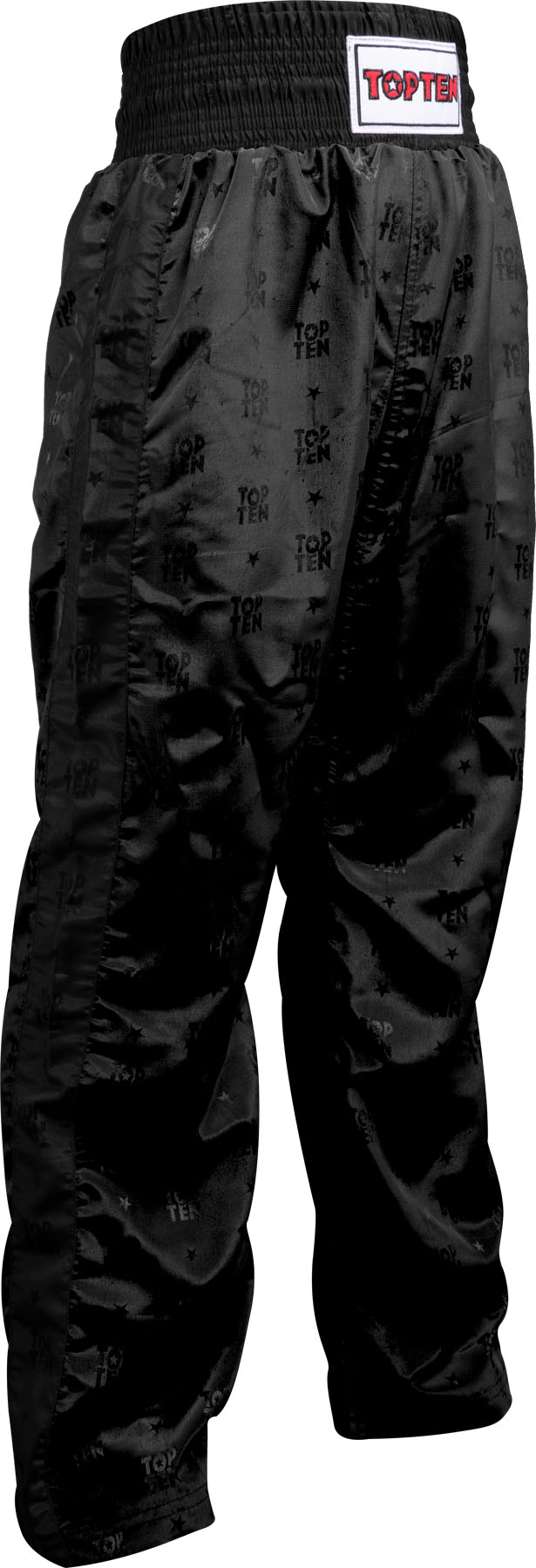 TOP TEN Kickboxing pants “Classic” = blackblack Black - Black 170 cm at Bytomic Trade and Wholesale