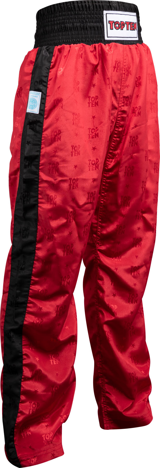 TOP TEN Kickboxing pants “Classic” = blackblack Red - Black 120 cm at Bytomic Trade and Wholesale