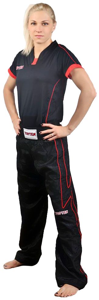 TOP TEN Kickboxing pants = blackgold Black - Red 180 cm L at Bytomic Trade and Wholesale