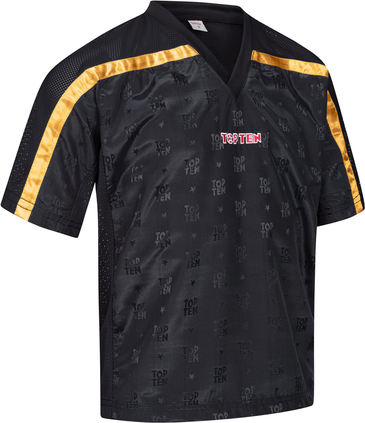 TOP TEN TShirt for kickboxing “Mesh” blackblack with WAKO label at Bytomic Trade and Wholesale
