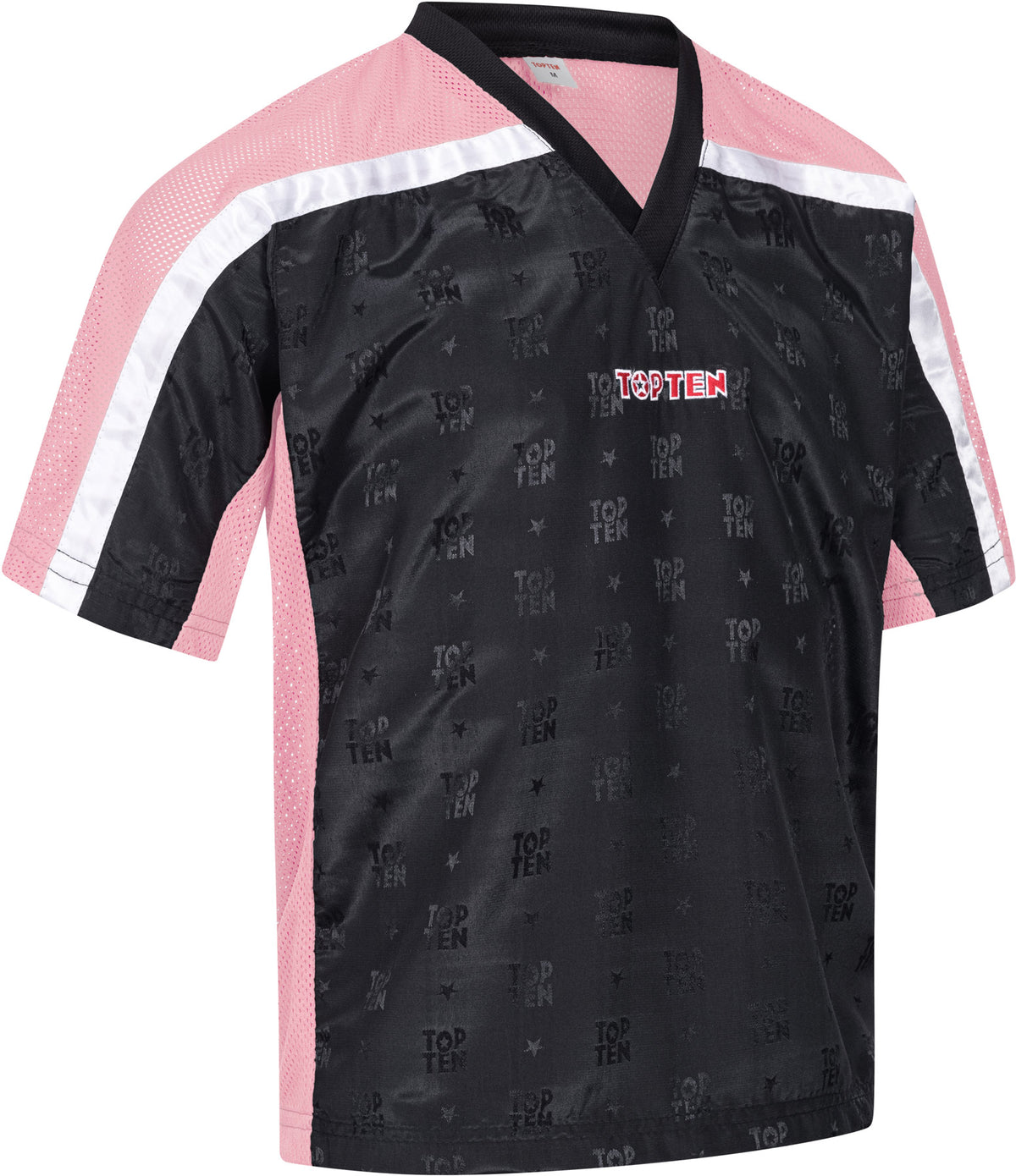 TOP TEN TShirt for kickboxing “Mesh” blackblack with WAKO label at Bytomic Trade and Wholesale