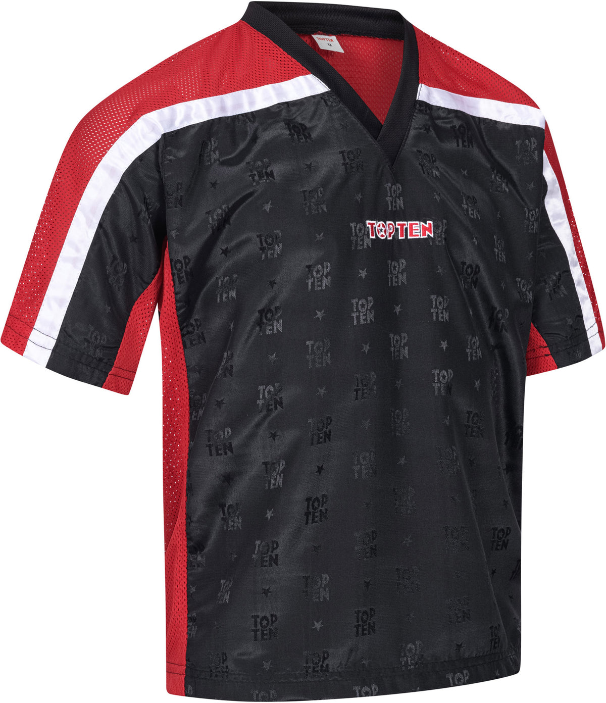 TOP TEN TShirt for kickboxing “Mesh” blackblack with WAKO label at Bytomic Trade and Wholesale