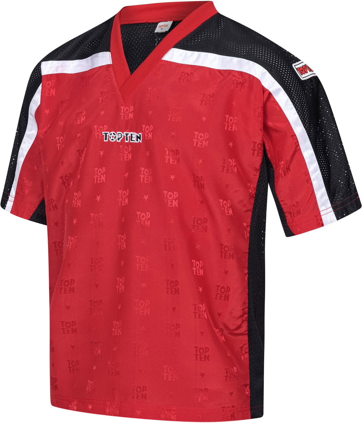 TOP TEN TShirt for kickboxing “Mesh” blackblack with WAKO label