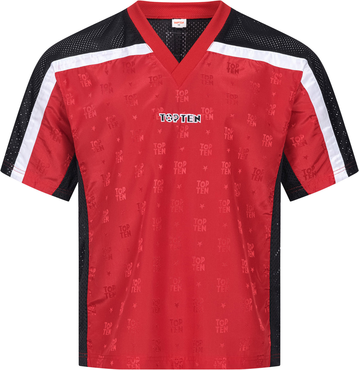 TOP TEN TShirt for kickboxing “Mesh” blackblack with WAKO label Red - Black 130 cm 130 at Bytomic Trade and Wholesale