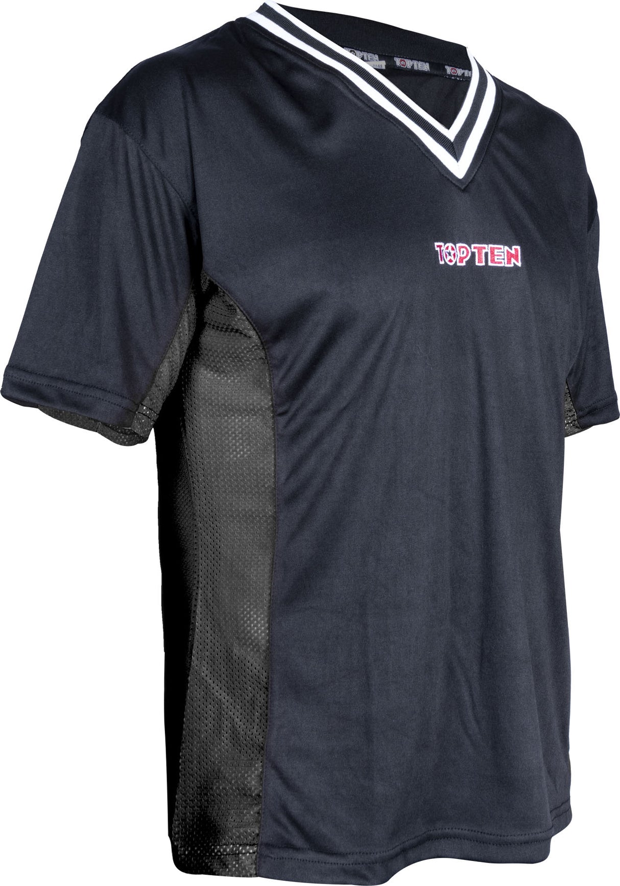 TOP TEN TShirt VNeck for kickboxing “SlimFit” = Black 120 cm 120 at Bytomic Trade and Wholesale