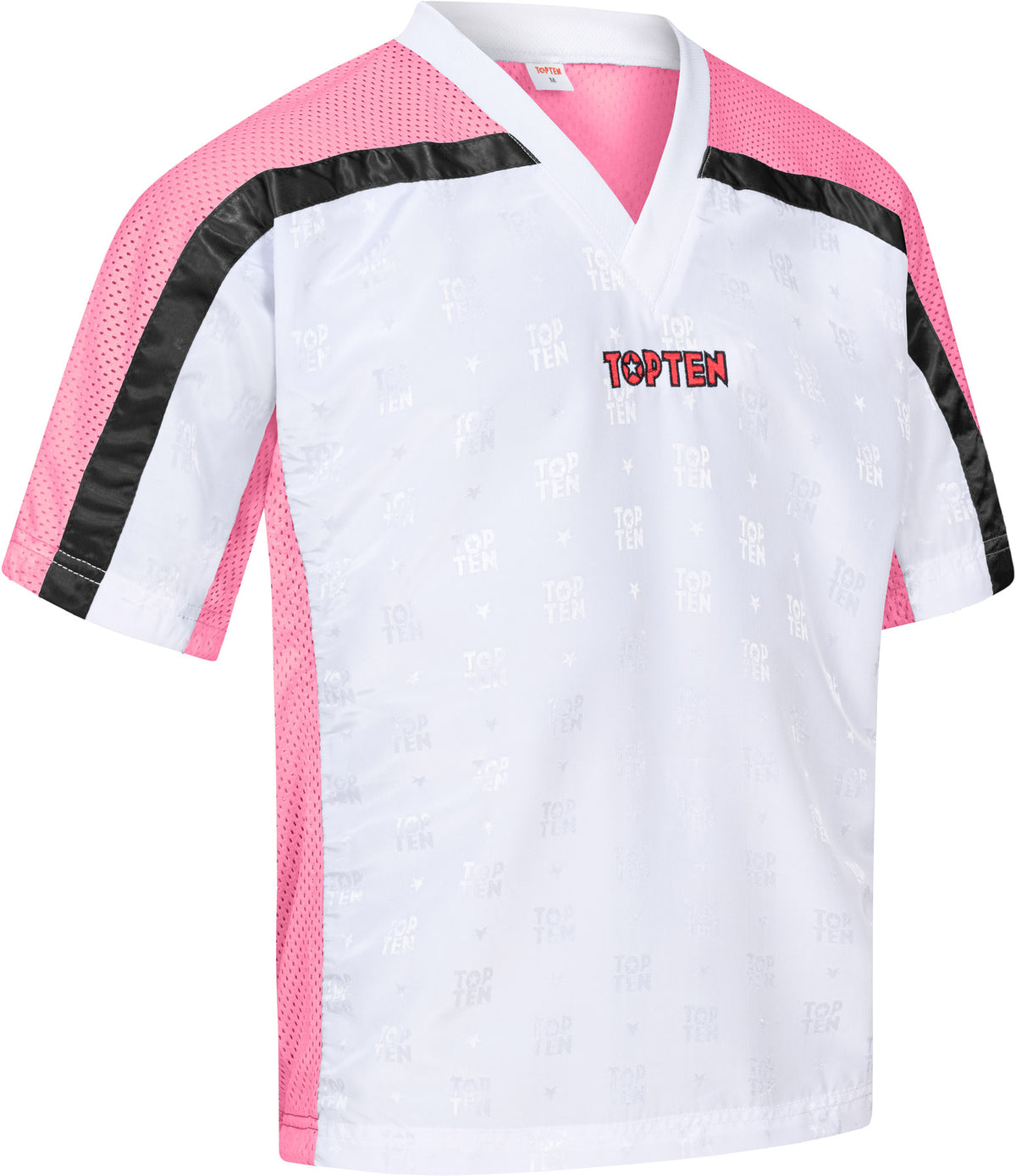 TOP TEN TShirt for kickboxing “Mesh” blackblack with WAKO label
