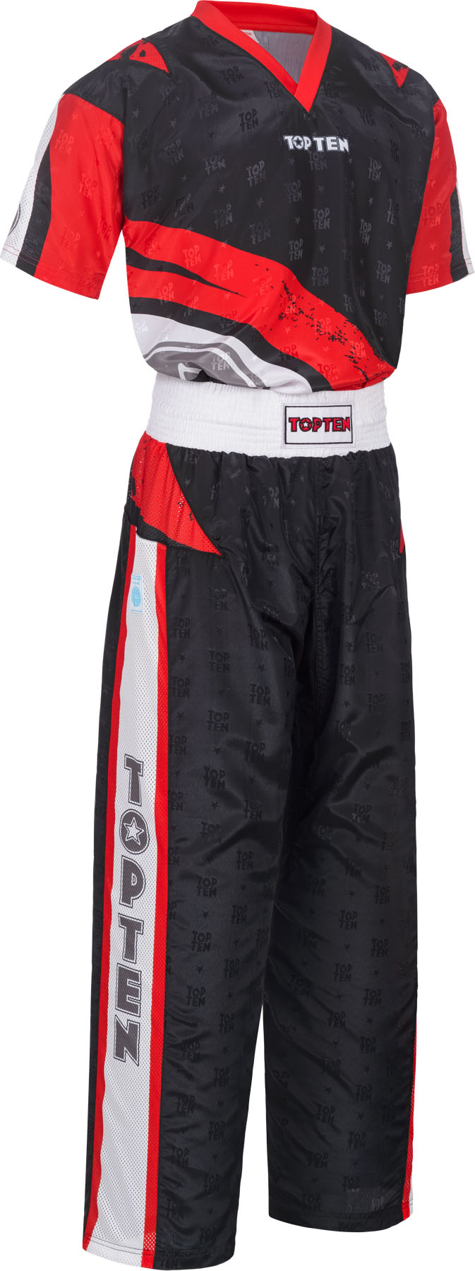 TOP TEN Kickboxing uniform “Urban Arts” blackred Black - Red M at Bytomic Trade and Wholesale
