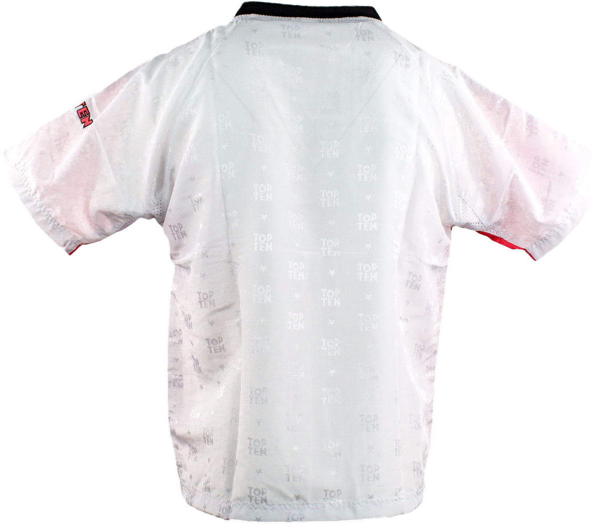 TOP TEN TShirt VNeck for kickboxing “Kickboxing” with black collar redwhite at Bytomic Trade and Wholesale