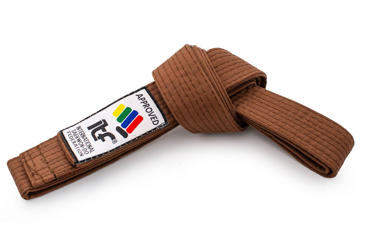TOP TEN TaekwonDo belt “ITF” Brown 150 cm at Bytomic Trade and Wholesale